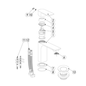 Bellona Basin Mixer & Waste - Chrome Bathwise