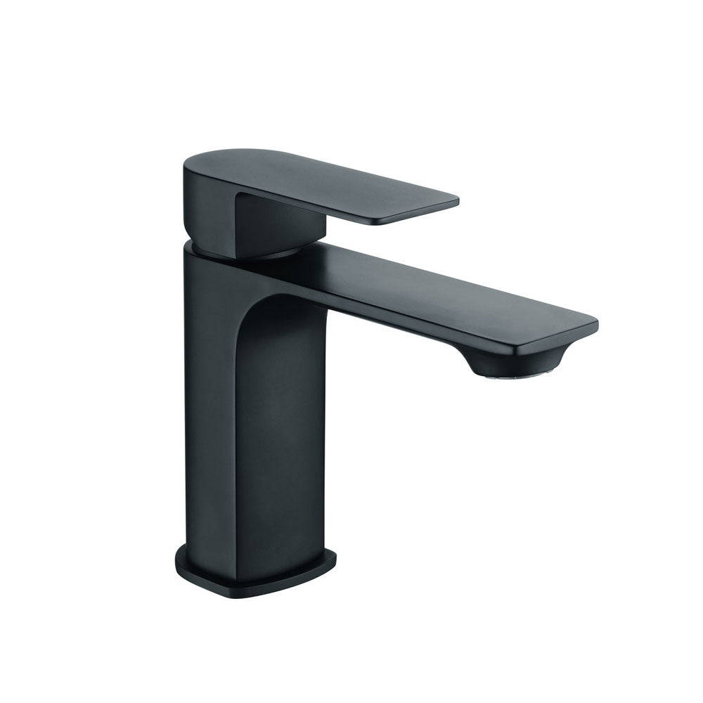 Auvellis Bellona basin mixer with waste in Matt Black