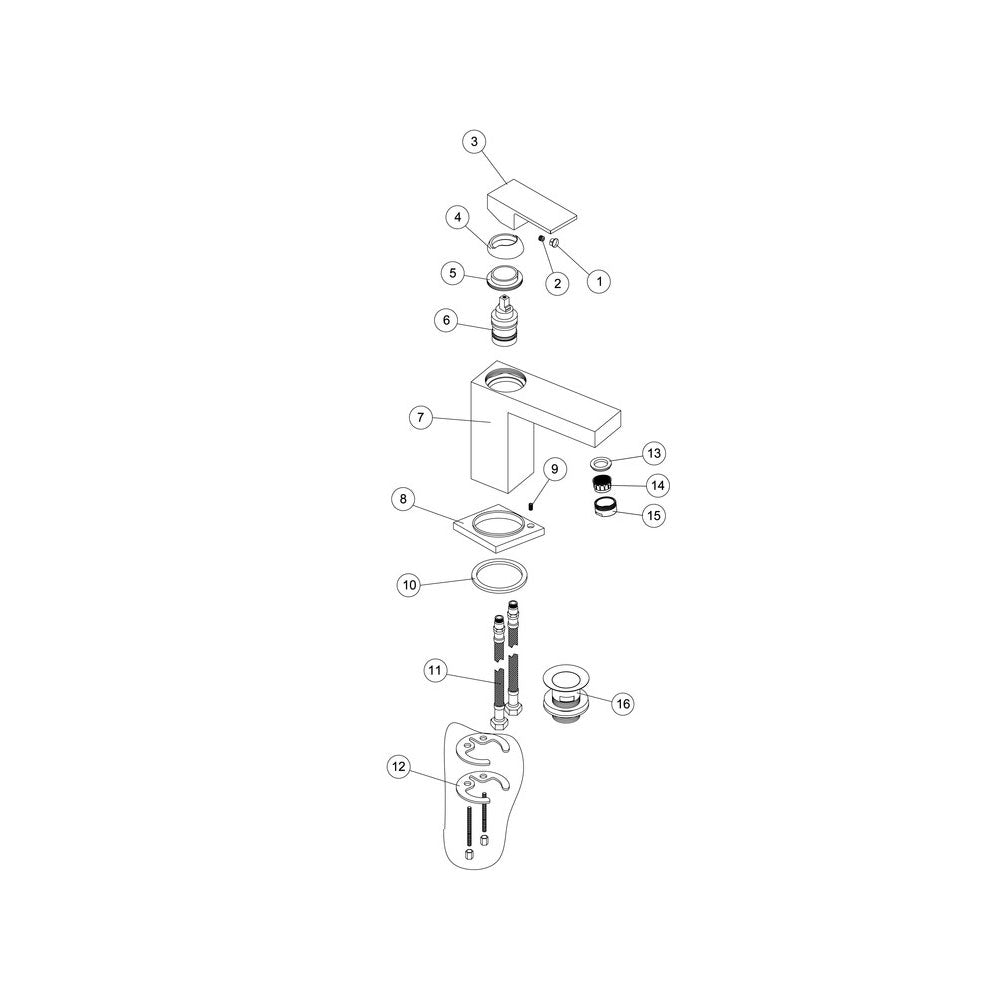 Auvellis Linaro Single Lever Basin Mixer Including Waste Chrome