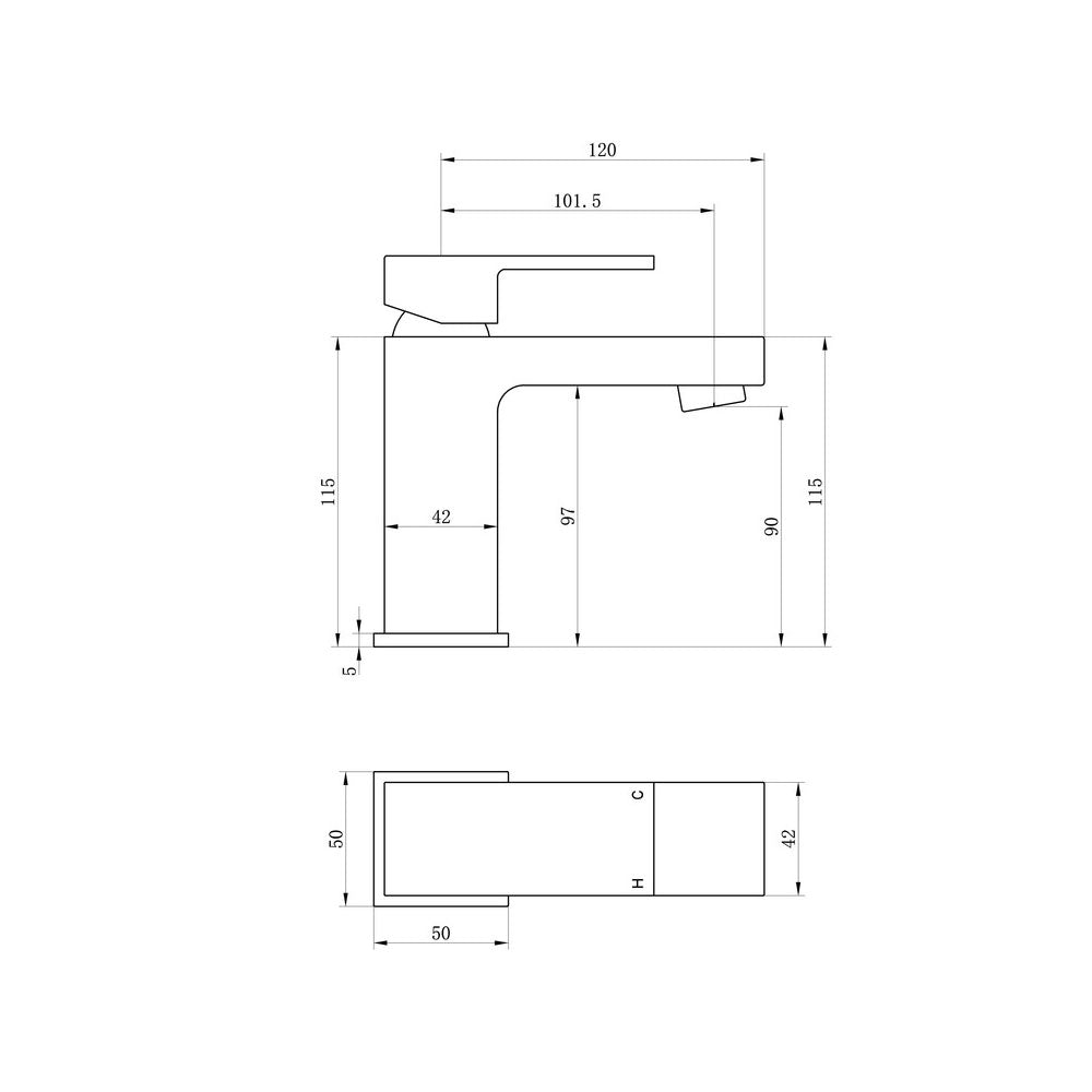 Auvellis Linaro Single Lever Basin Mixer Including Waste Chrome