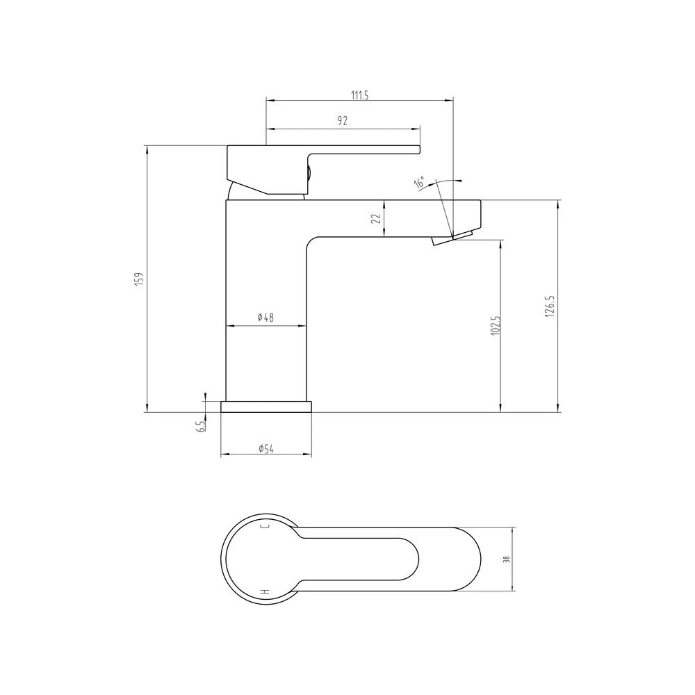 Auvellis Corvex single-lever basin mixer with waste – Chrome