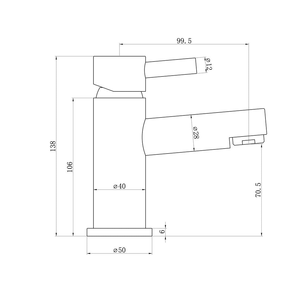 Auvellis Lunero Single Lever Basin Mixer With Waste