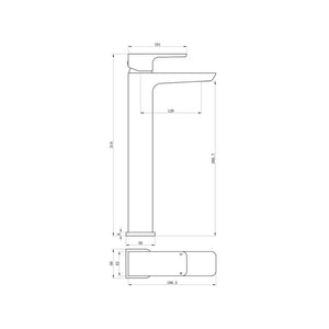 Berio Tall Basin Mixer Bathwise