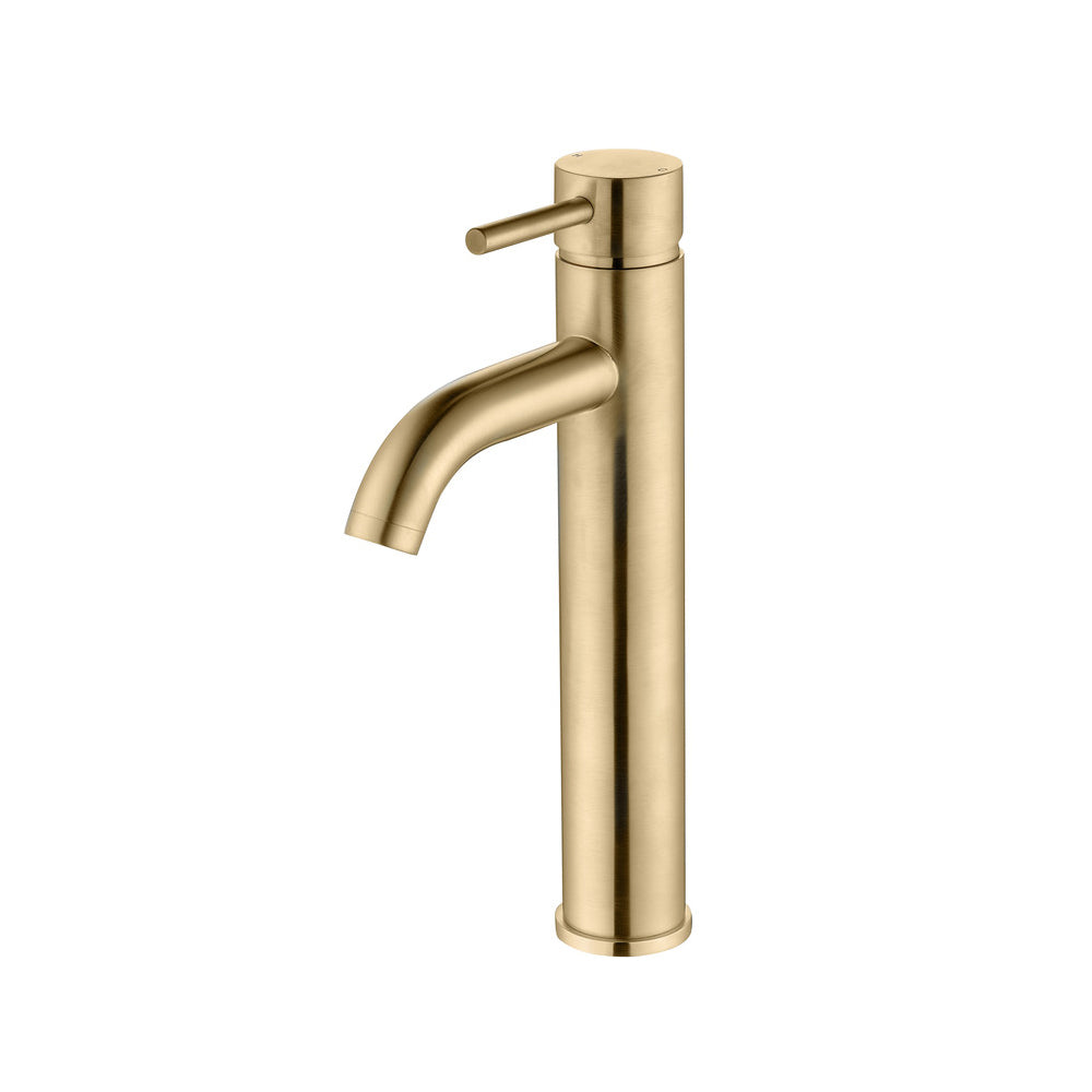 Auvellis Vela Tall Basin Mixer in Brushed Brass