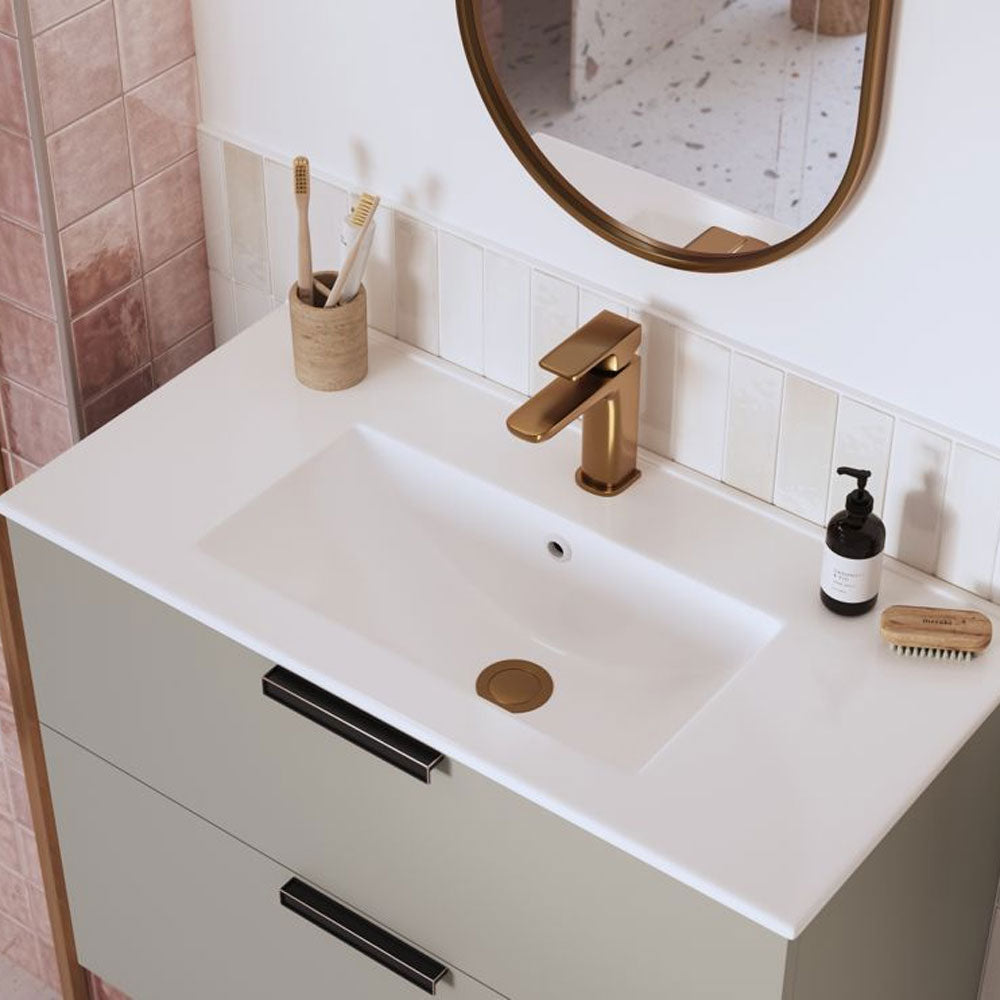 Auvellis Arven Basin Mixer with Waste in Brushed Brass