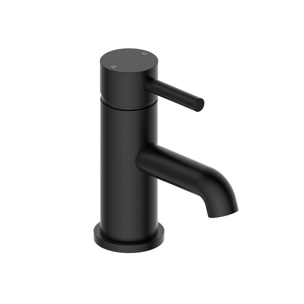 Auvellis Vela Basin Mixer with Waste in Matt Black