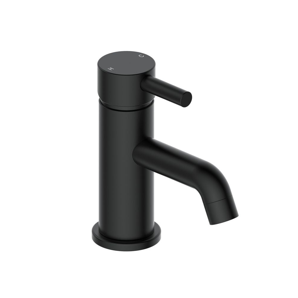 Auvellis Vela Cloakroom Basin Mixer with Waste in Matt Black