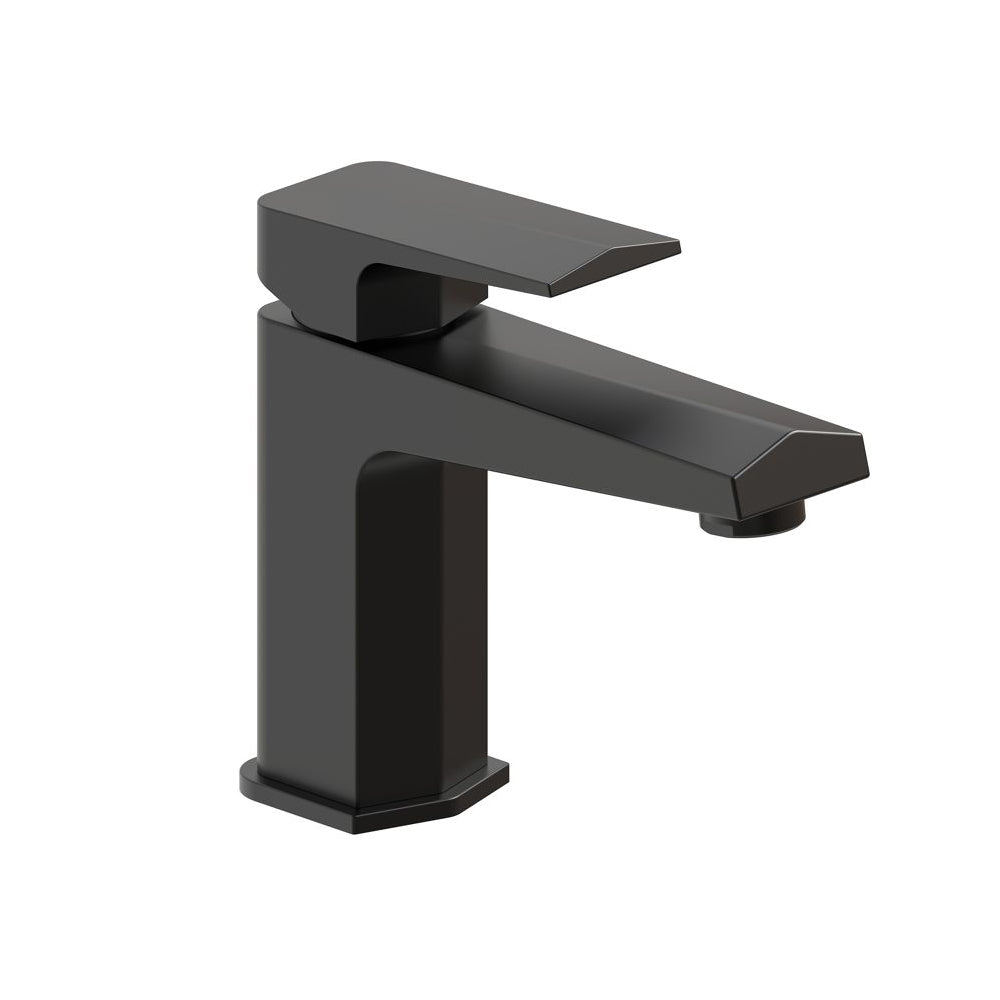 Auvellis Arven Architectural Basin Mixer with Waste in Matt Black