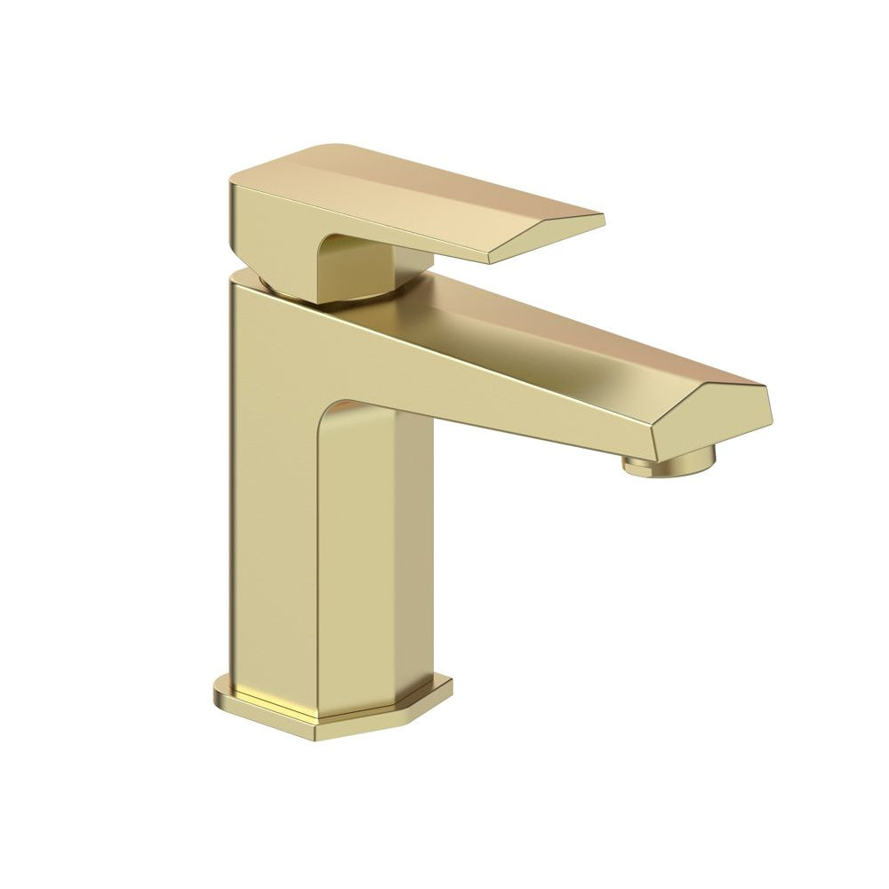 Auvellis Arven Architectural Basin Mixer with Waste in Brushed Brass