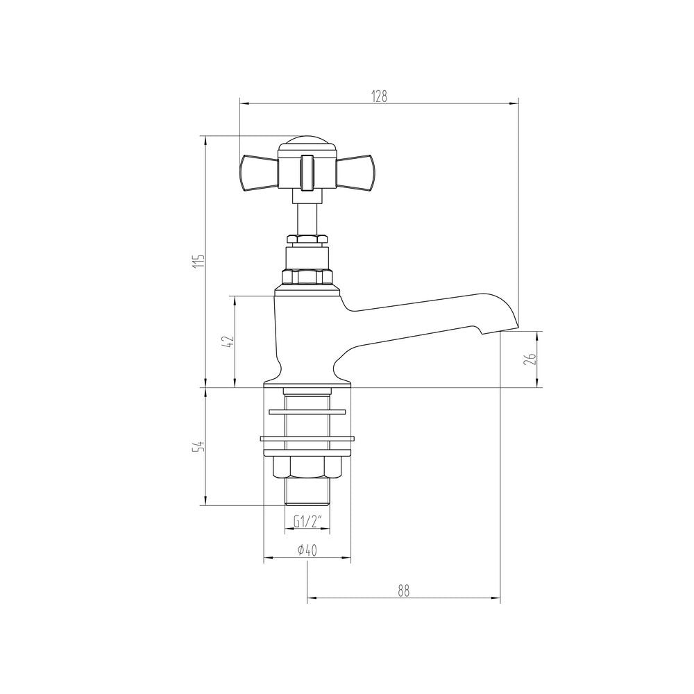 Auvellis Solenne Basin Pillar Taps – Chrome – product image 3