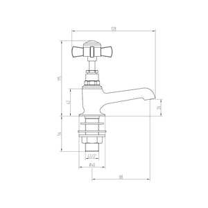 Bordon Basin Pillar Taps Pureflo