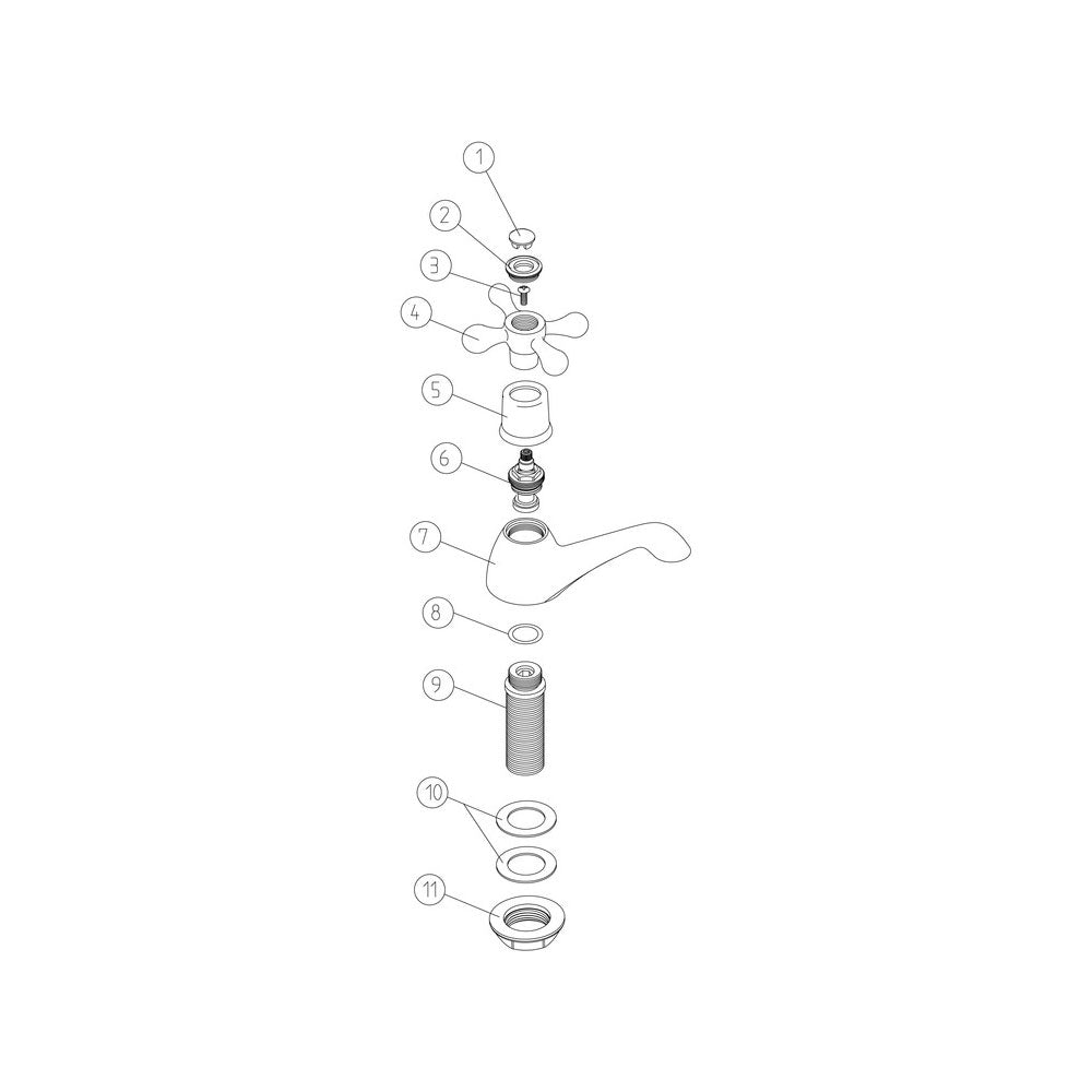 Auvellis Solenne Basin Pillar Taps – Chrome – product image 3