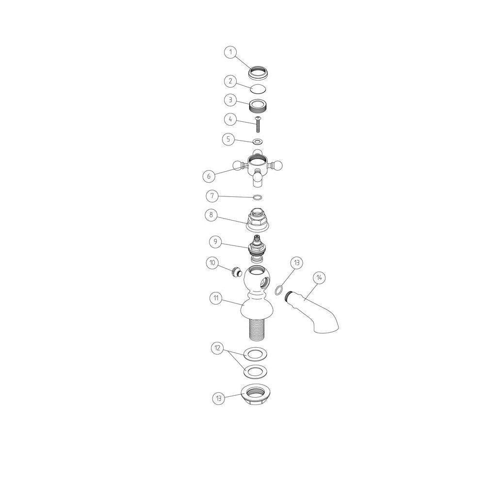 Auvellis Solenne Basin Pillar Taps – Chrome – product image 3