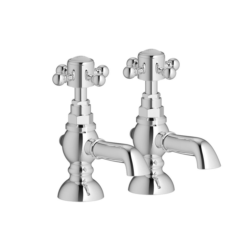 Auvellis Solenne Basin Pillar Taps – Chrome – product image 1