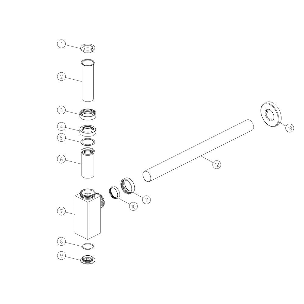 Auvellis Universal Square Bottle Trap – Chrome
