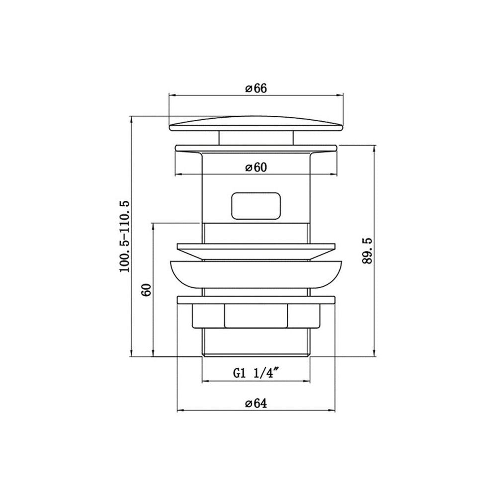 Auvellis Universal Slotted Clicker Waste – Brushed Bronze