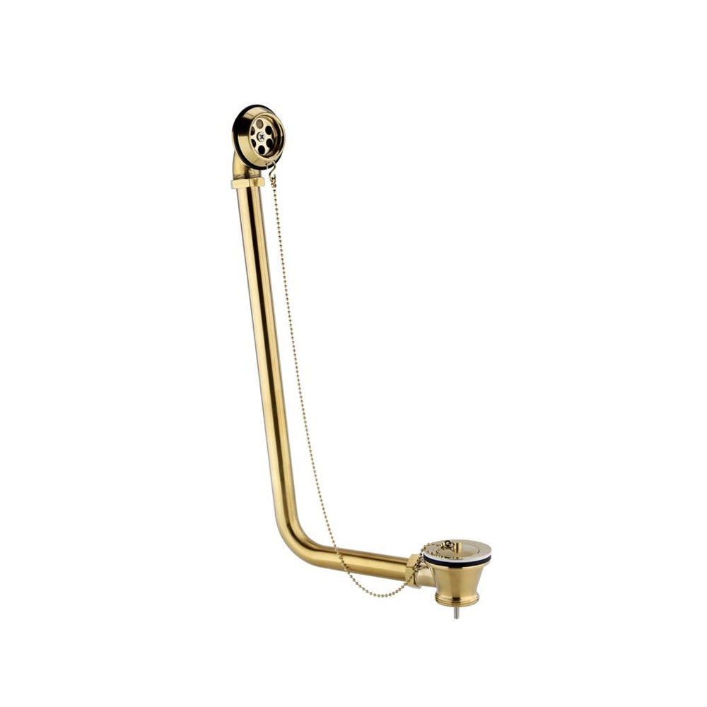 Exposed Bath Plug & Chain Waste - Brushed Brass