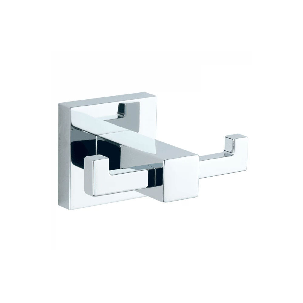 Pureflo Sydney Square Double Robe Hook in chrome