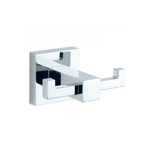 Auvellis Sydney Square Double Robe Hook in chrome