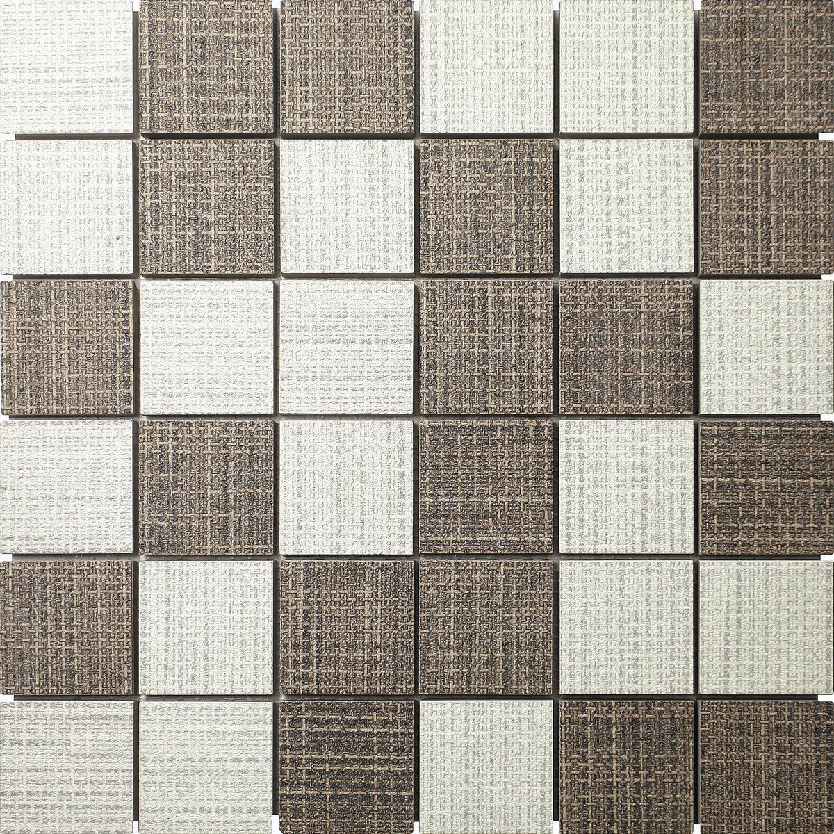 APE MALLA HABITAT MIX CAPPUCCINO-WHITE 30X30 (5X5) — Matt