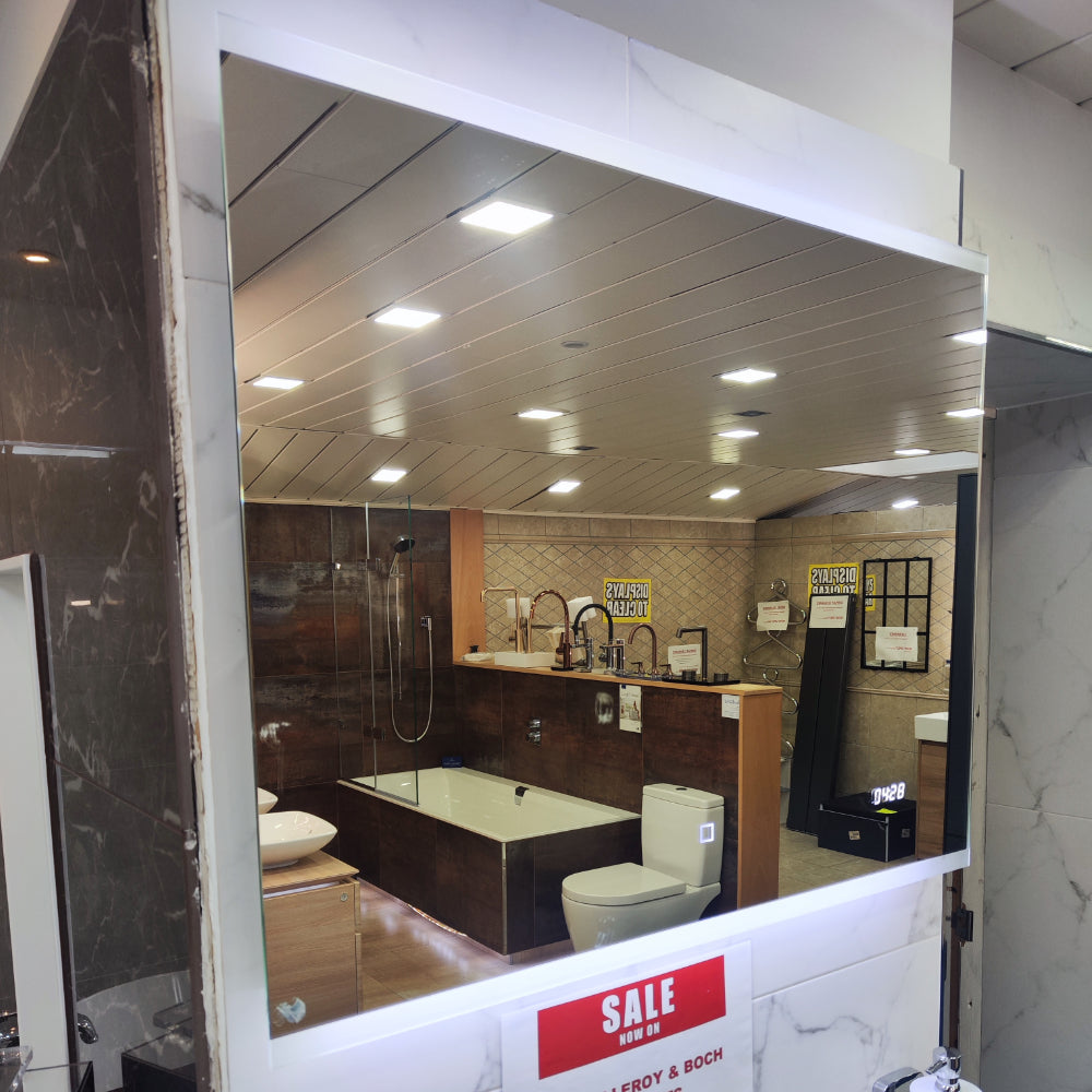 Playa 800x650 Illuminated Mirror With Bluetooth Player, Speaker And Digital Clock Playa