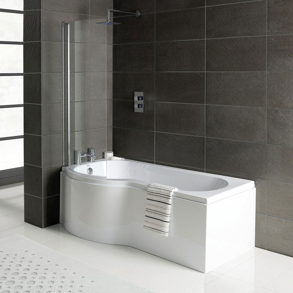 Pureflo 1700x700-850mm Shower Bath 0th With Screen And Bath Panels