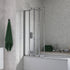 Pureflo 4 Panel Folding Bath Screen Chrome