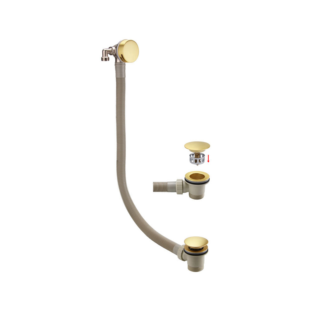 Auvellis bath overflow filler waste in Brushed Brass