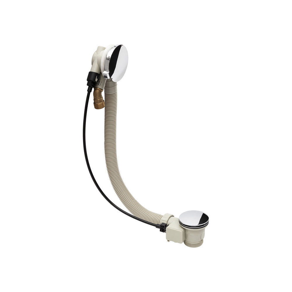 Auvellis bath overflow filler waste in Chrome