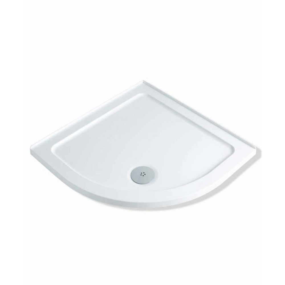 Rio Quadrant 40mm Low Profile Shower Tray (Stone Resin) With 90mm High Flo Waste