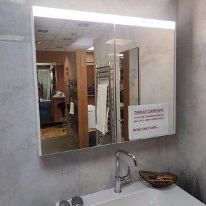 Schneider 900x745x128mm Illuminated Mirror Cabinet with Shaver Socket – White Gloss Schneider