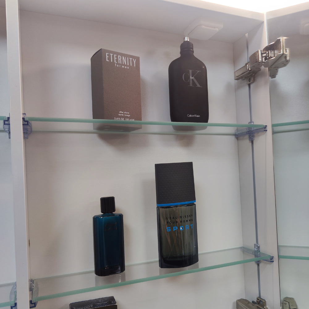 Schneider 900x745x128mm Illuminated Mirror Cabinet with Shaver Socket – White Gloss Schneider