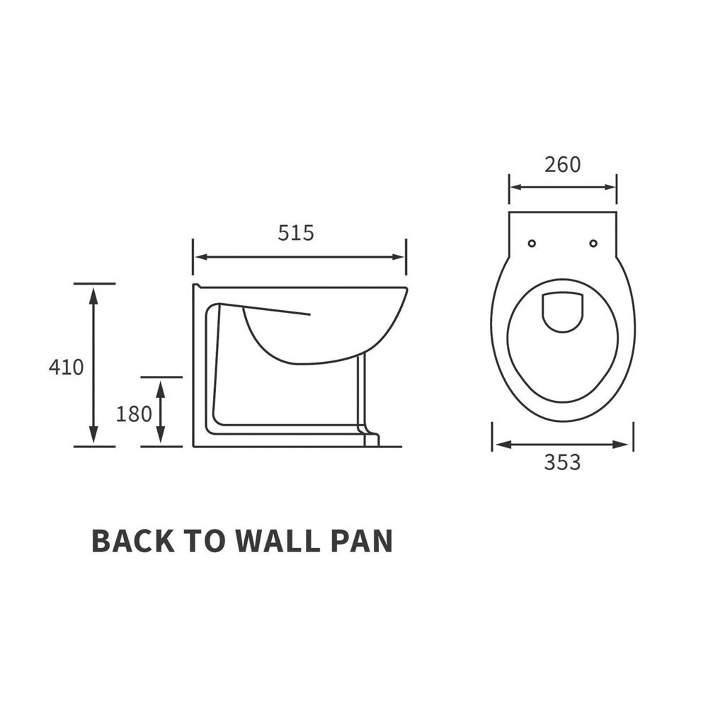 Auvellis Tuscany Back To Wall Toilet With Soft Closing Seat