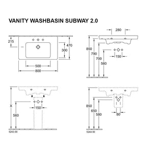 Villeroy & Boch Subway 2.0  Bathroom Set Villeroy & Boch
