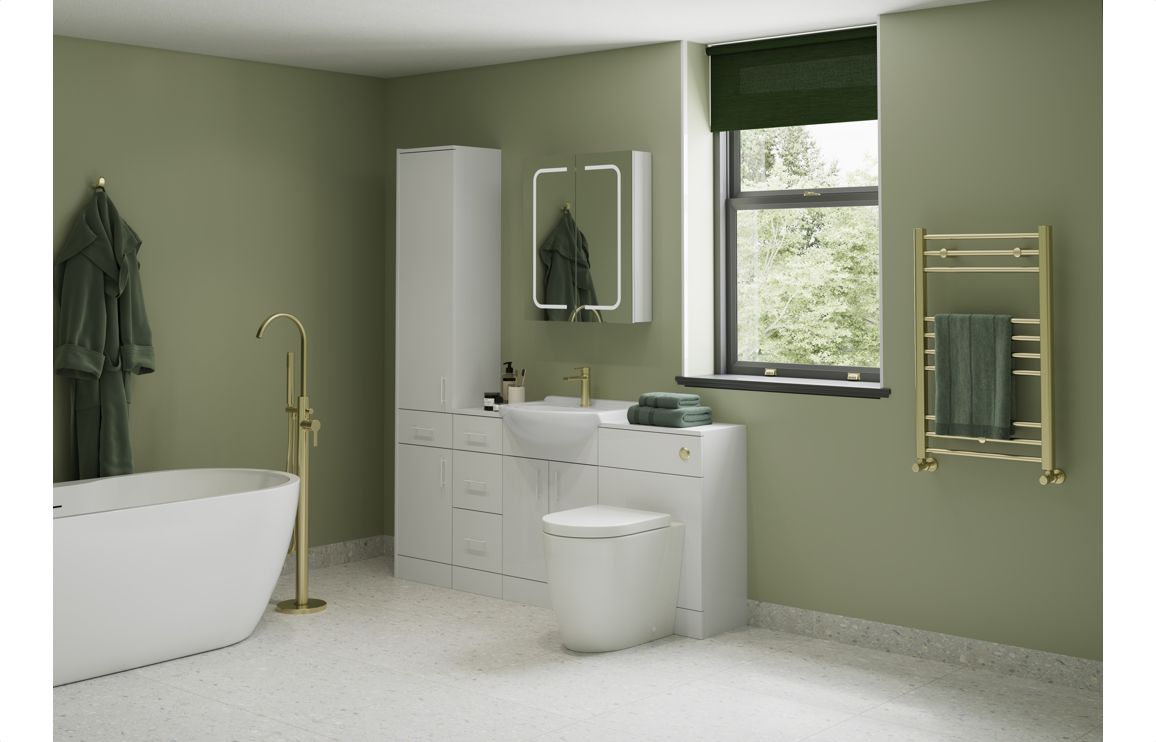 Auvellis Grada towel rail in a bathroom