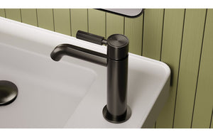 Auvellis Refine Tall Basin Mixer – Gunmetal – technical view 1