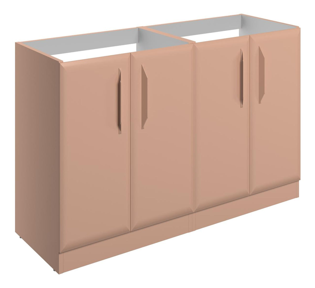 Auvellis Arven 1180mm floor-standing 4-door basin unit in Matt Apricot