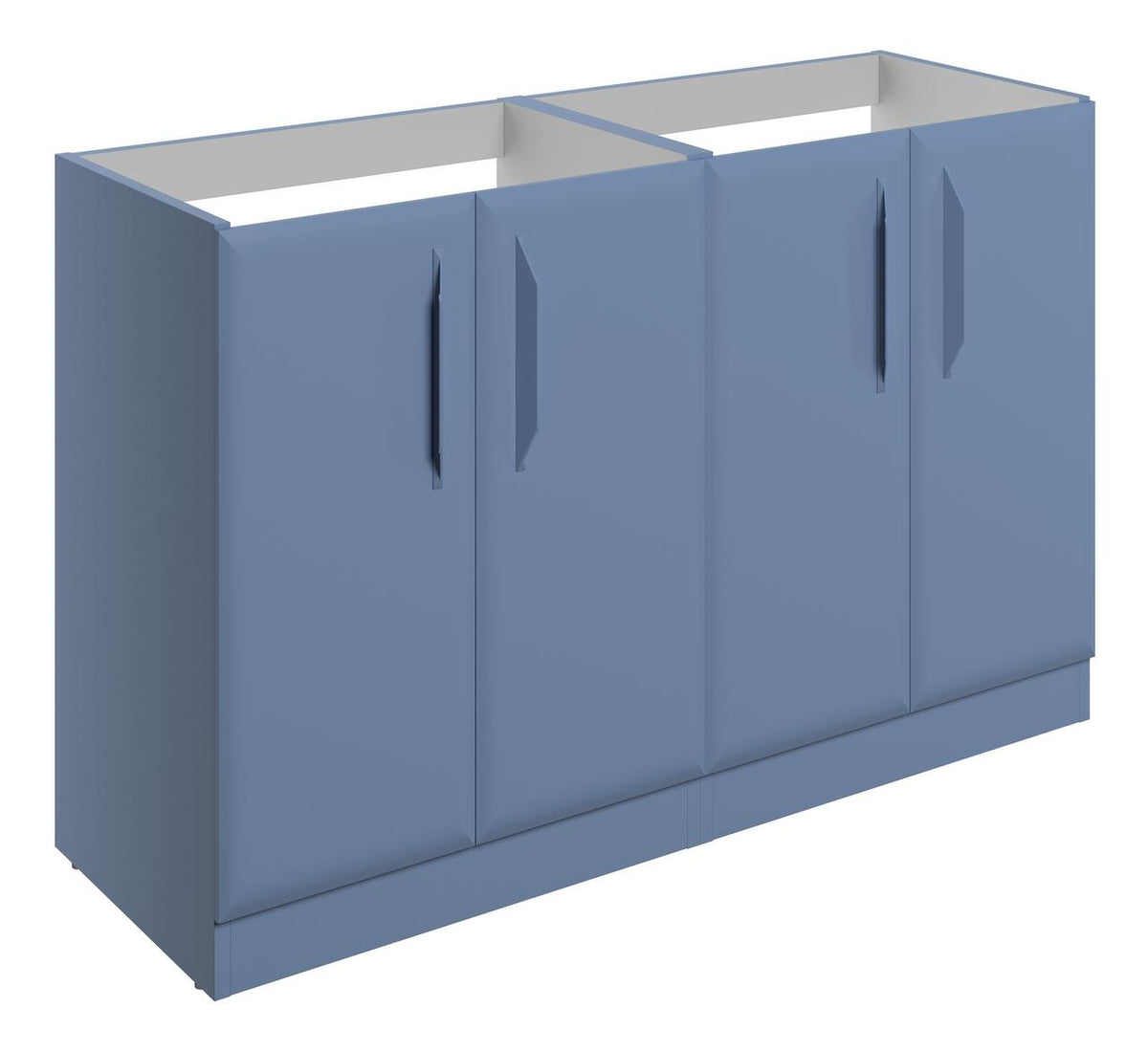 Auvellis Arven 1180mm floor-standing 4-door basin unit in Matt Misty Blue