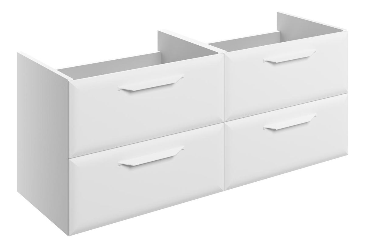 Auvellis Arven 1180mm wall-hung 4-drawer basin unit in Matt White