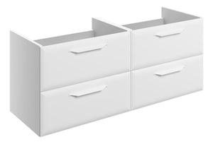 Auvellis Arven 1180mm wall-hung 4-drawer basin unit in Matt White