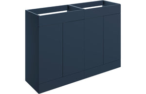 Auvellis Arven 1180mm floor-standing four-door modular vanity run in matt deep blue