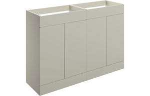 Auvellis Arven 1180mm floor-standing four-door modular vanity run in matt latte