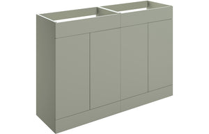 Auvellis Arven 1180mm floor-standing four-door modular vanity run in matt olive green