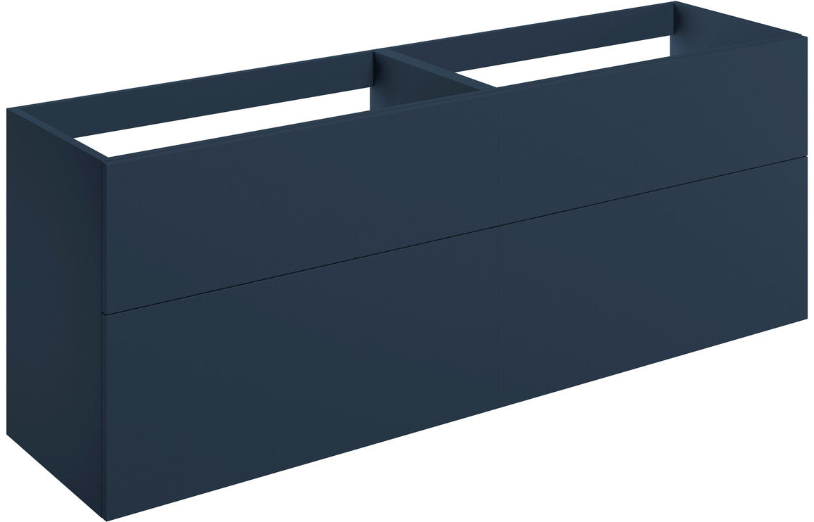 Auvellis Arven 1180mm wall-hung four-drawer modular vanity run in matt deep blue