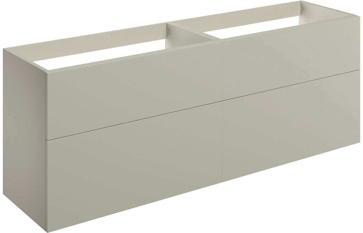 Auvellis Arven 1180mm wall-hung four-drawer modular vanity run in matt latte