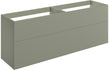 Auvellis Arven 1180mm wall-hung four-drawer modular vanity run in matt olive green
