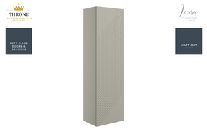Auvellis Arven 350mm slim-depth wall-hung tall cabinet in matt oat