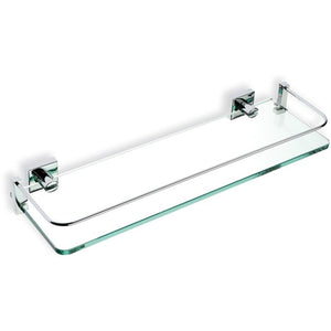 Auvellis Arven 400mm glass shelf with chrome fittings