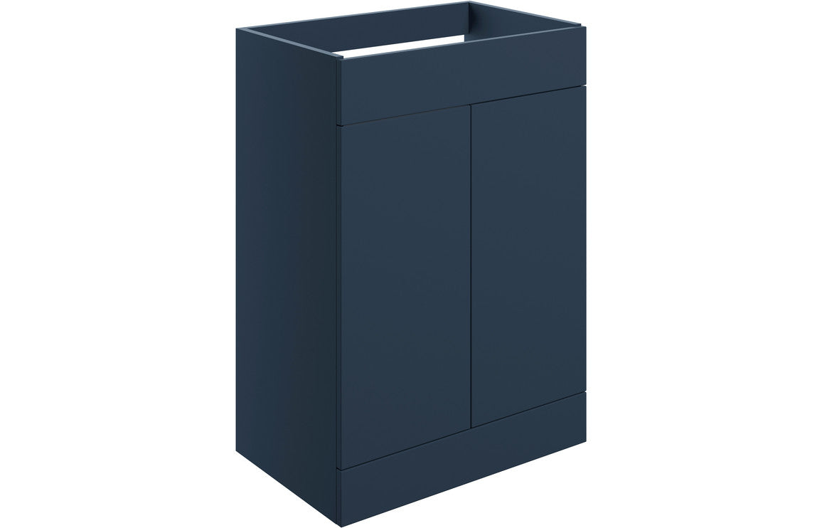 Auvellis Arven 590mm floor-standing two-door modular vanity unit in matt deep blue