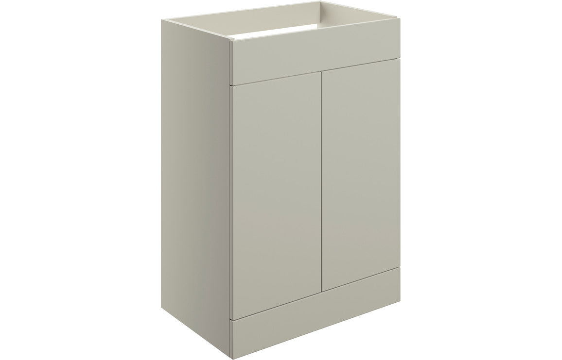 Auvellis Arven 590mm floor-standing two-door modular vanity unit in matt latte